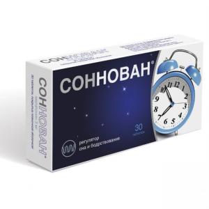 Соннован таблетки покрытые пленочной оболочкой 3мг №30