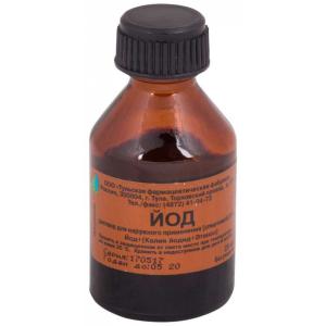 Йод раствор для наружного применения спиртовой 5% 25мл (отпуск 10штук)