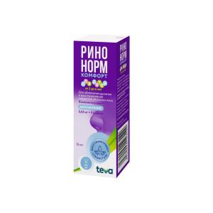 Ринонорм комфорт для детей спрей назальный дозированный 0,05мг+5мг/доза флакон 10мл