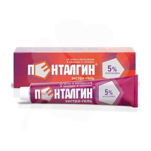 Пенталгин экстра-гель гель для наружного применения 5% туба 100г 
