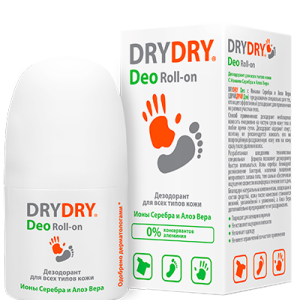 Драй Драй Део Ролл-он дезодорант для всех типов кожи Ионы Серебра и Алоэ Вера 50мл