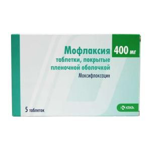 Мофлаксия таблетки покрытые плёночной оболочкой 400мг №5