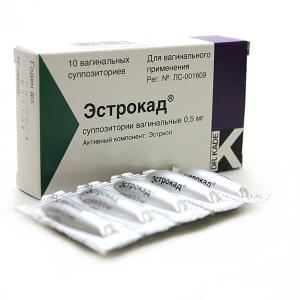 Эстрокад суппозитории вагинальные №10