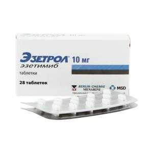 Эзетрол таблетки 10мг №28