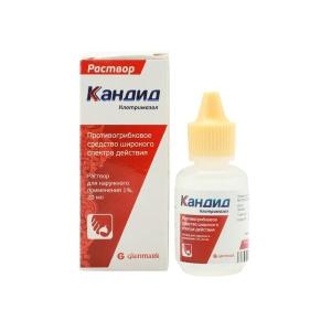 Кандид раствор для наружного применения 1% флакон 20мл