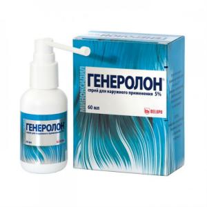 Генеролон спрей для наружного применения 5% флакон 60мл 