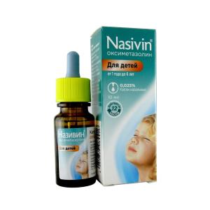 Називин капли назальные 0,025% флакон с крышкой-пипеткой 10мл