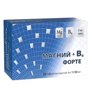 Магний+В6 Форте таблетки массой 1130мг №60