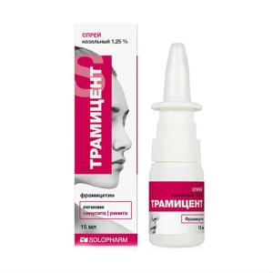Трамицент спрей назальный 1.25%  флакон 15мл 