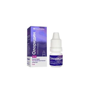 Олоридин капли глазные 0,1% флакон-капельница 5мл 