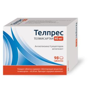 Телпрес таблетки 40мг №98 