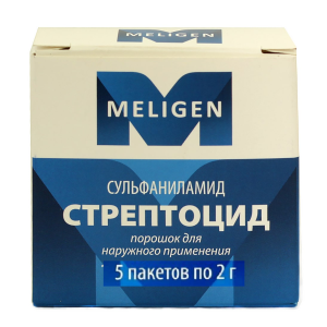 Стрептоцид порошок для наружного применения пакет 2г №5